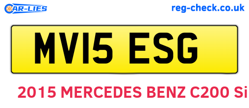 MV15ESG are the vehicle registration plates.