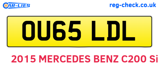 OU65LDL are the vehicle registration plates.