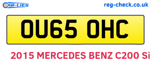 OU65OHC are the vehicle registration plates.