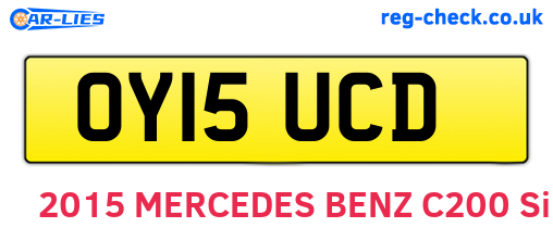 OY15UCD are the vehicle registration plates.