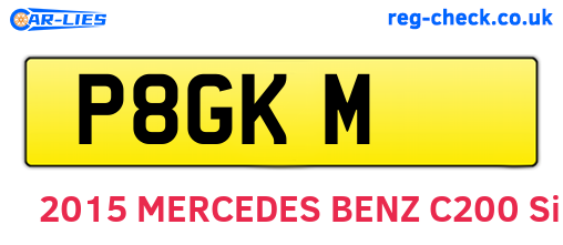 P8GKM are the vehicle registration plates.