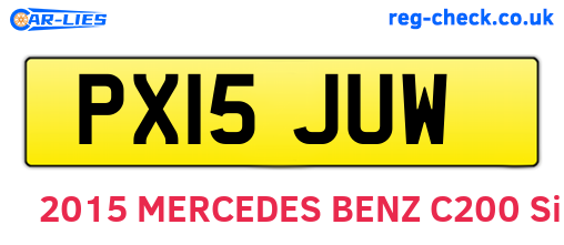 PX15JUW are the vehicle registration plates.