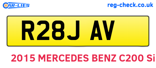 R28JAV are the vehicle registration plates.