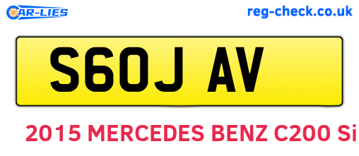 S60JAV are the vehicle registration plates.