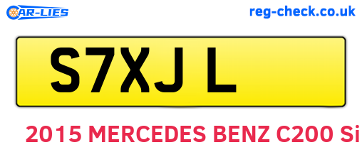 S7XJL are the vehicle registration plates.