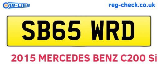 SB65WRD are the vehicle registration plates.