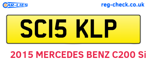 SC15KLP are the vehicle registration plates.