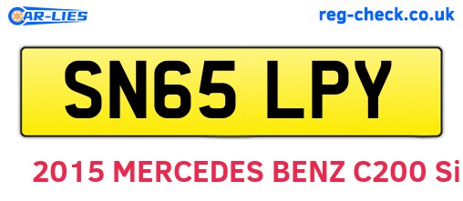 SN65LPY are the vehicle registration plates.