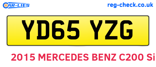 YD65YZG are the vehicle registration plates.