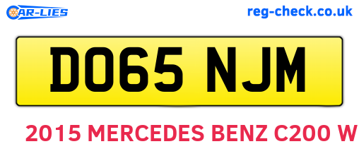 DO65NJM are the vehicle registration plates.