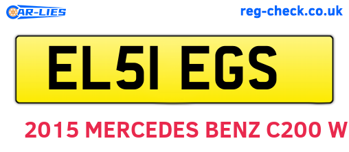 EL51EGS are the vehicle registration plates.