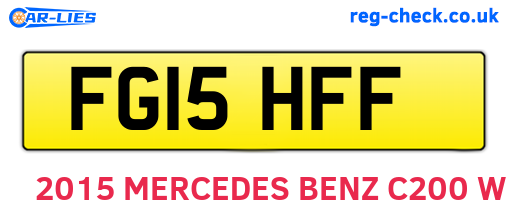 FG15HFF are the vehicle registration plates.