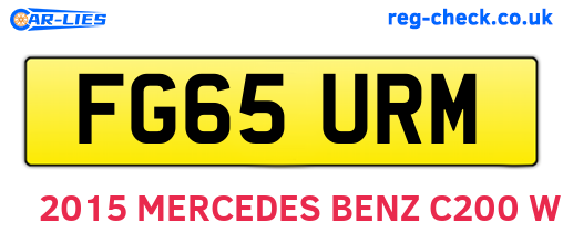 FG65URM are the vehicle registration plates.