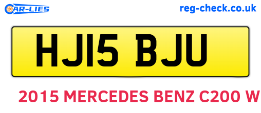 HJ15BJU are the vehicle registration plates.