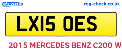 LX15OES are the vehicle registration plates.