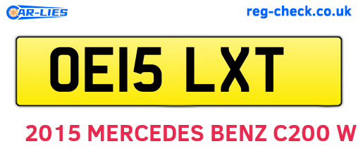 OE15LXT are the vehicle registration plates.
