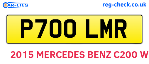 P700LMR are the vehicle registration plates.
