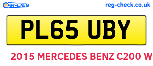 PL65UBY are the vehicle registration plates.