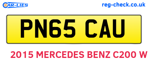 PN65CAU are the vehicle registration plates.