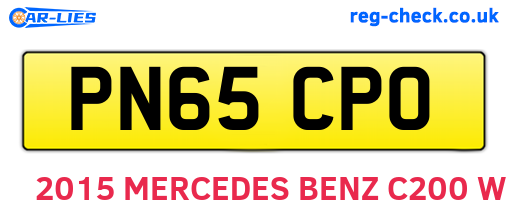 PN65CPO are the vehicle registration plates.