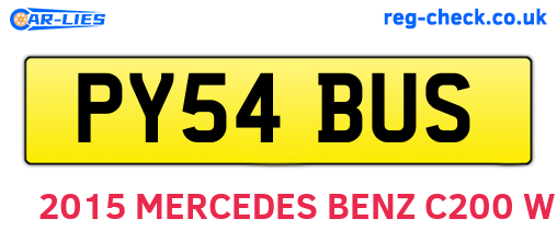PY54BUS are the vehicle registration plates.