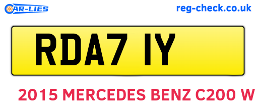 RDA71Y are the vehicle registration plates.