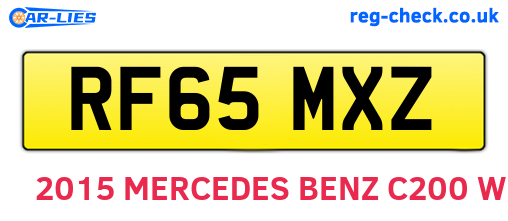 RF65MXZ are the vehicle registration plates.