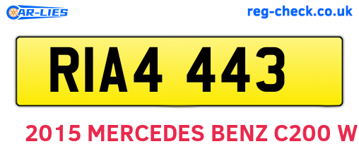 RIA4443 are the vehicle registration plates.