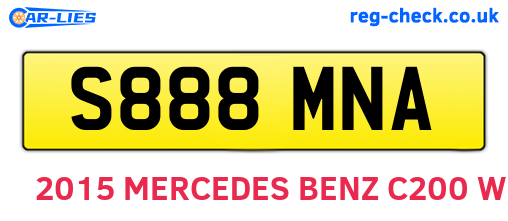S888MNA are the vehicle registration plates.