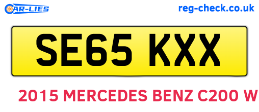 SE65KXX are the vehicle registration plates.
