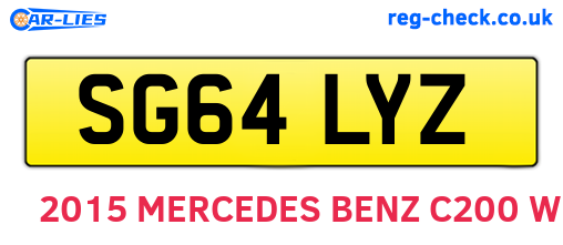 SG64LYZ are the vehicle registration plates.