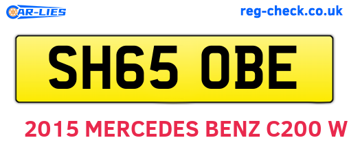 SH65OBE are the vehicle registration plates.