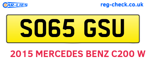 SO65GSU are the vehicle registration plates.