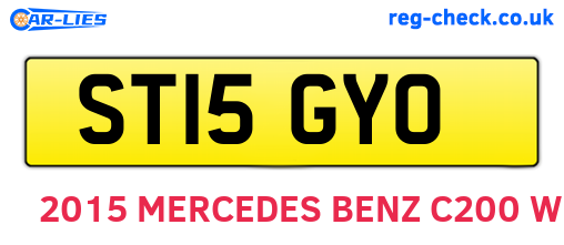 ST15GYO are the vehicle registration plates.