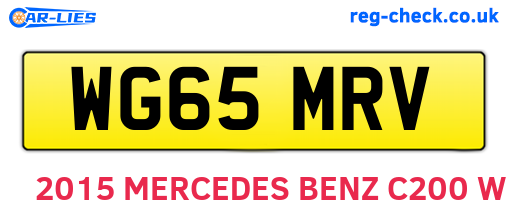 WG65MRV are the vehicle registration plates.