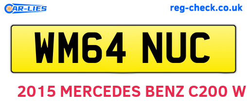 WM64NUC are the vehicle registration plates.