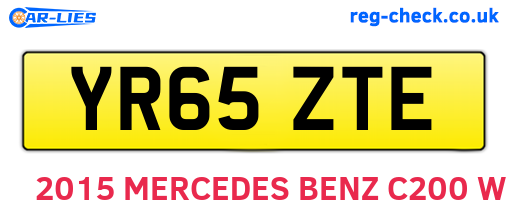 YR65ZTE are the vehicle registration plates.