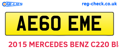 AE60EME are the vehicle registration plates.