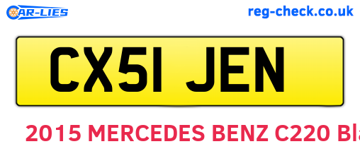 CX51JEN are the vehicle registration plates.