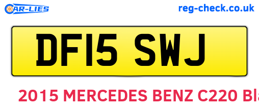 DF15SWJ are the vehicle registration plates.