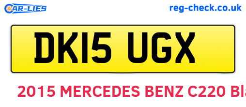 DK15UGX are the vehicle registration plates.