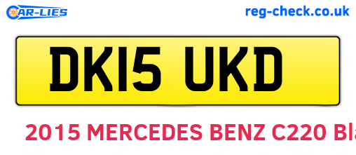 DK15UKD are the vehicle registration plates.