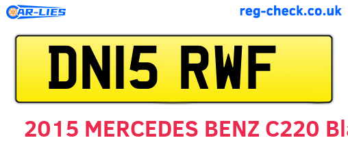 DN15RWF are the vehicle registration plates.