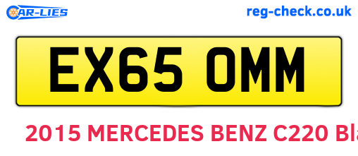 EX65OMM are the vehicle registration plates.