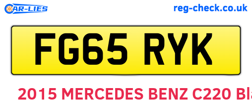 FG65RYK are the vehicle registration plates.