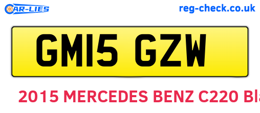 GM15GZW are the vehicle registration plates.