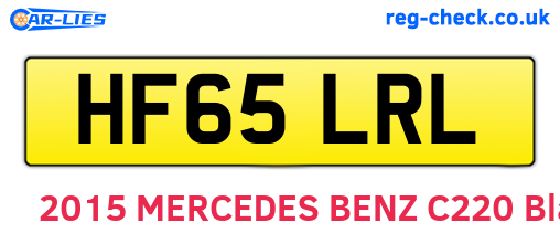 HF65LRL are the vehicle registration plates.