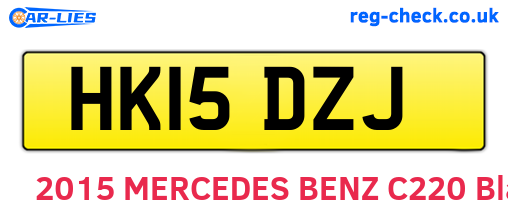 HK15DZJ are the vehicle registration plates.