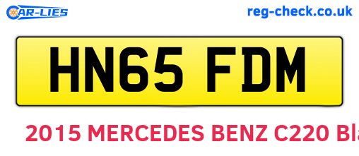 HN65FDM are the vehicle registration plates.