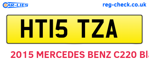 HT15TZA are the vehicle registration plates.
